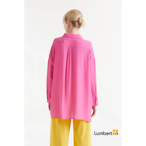 Camisa Oversise Fluida Rosa... 2