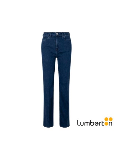 Tejano Acampanado Azul Oscuro con Bolsillos de CorazónWILLA