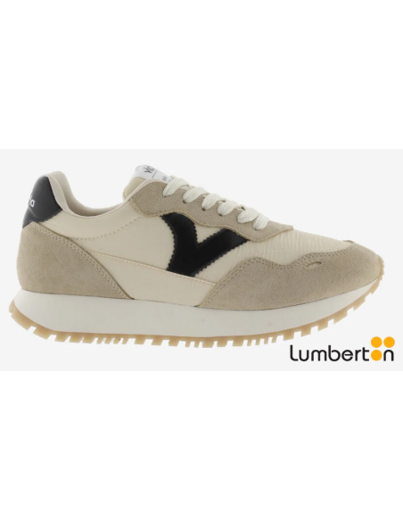 Zapato Beige con detalle en V Negro1157107