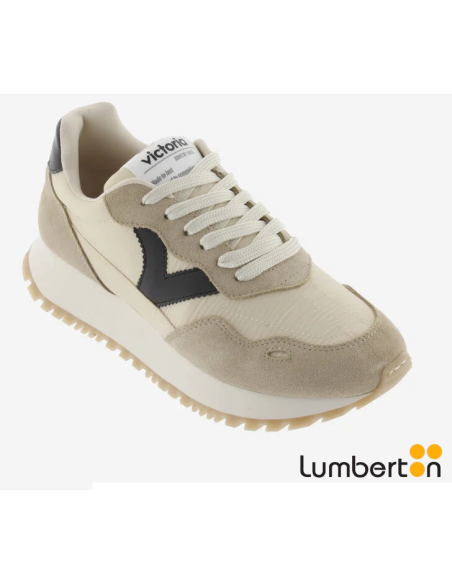 Zapato Beige con detalle en V Negro1157107