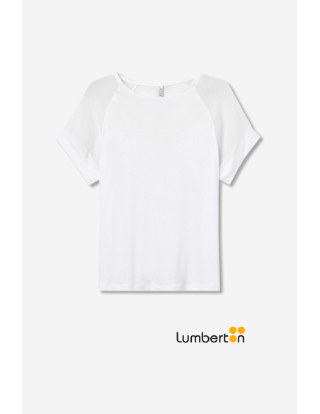 Camiseta Blanca M/C Mangas transparentesCILITAB