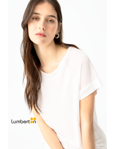 Camiseta Blanca M/C Mangas transparentesCILITAB