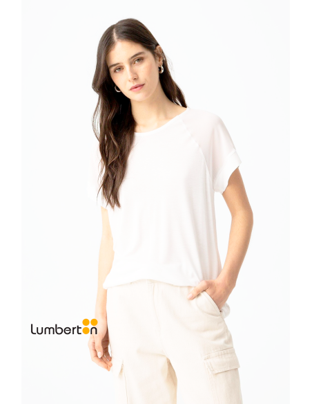 Camiseta Blanca M/C Mangas transparentesCILITAB