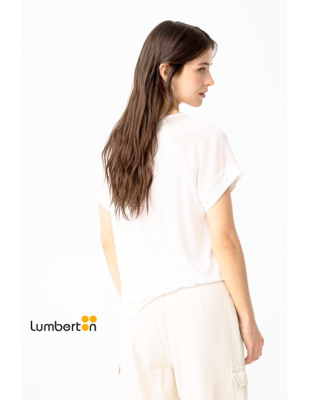 Camiseta Blanca M/C Mangas transparentesCILITAB