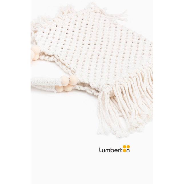 Bolso croché flecos bolas asa...