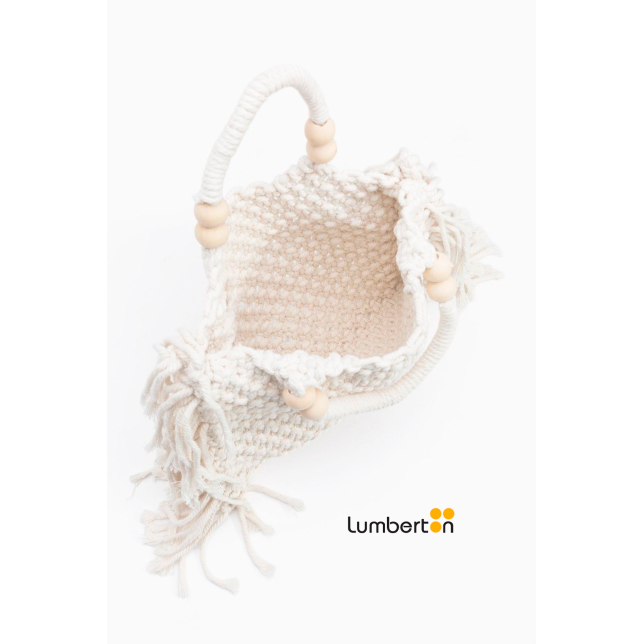 Bolso croché flecos bolas asa...