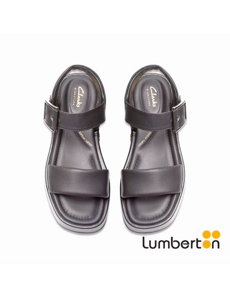 Sandalia plana+Hebilla Negra ALDA