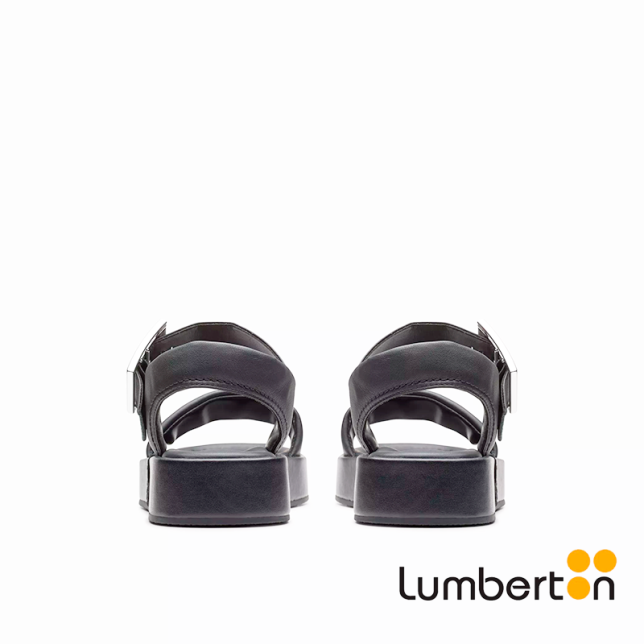 Sandalia plana+Hebilla Negra ALDA Sandalia plana+Hebilla Negra ALDA