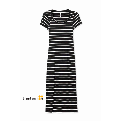Vestido largo punto negro...