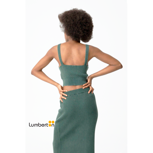 Top de punto "color verde desgastado"...