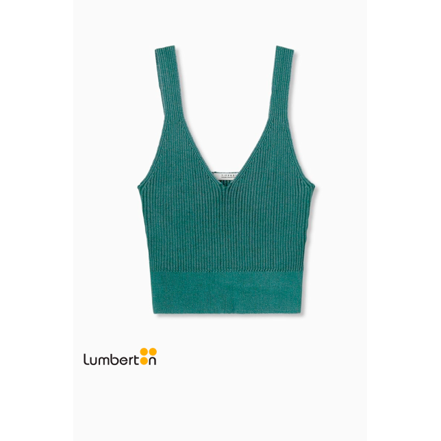 Top de punto "color verde desgastado"...
