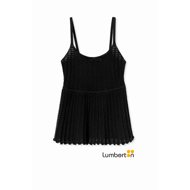 Top punto croché negro ALBA