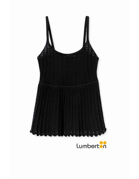 Top punto croché negro ALBA