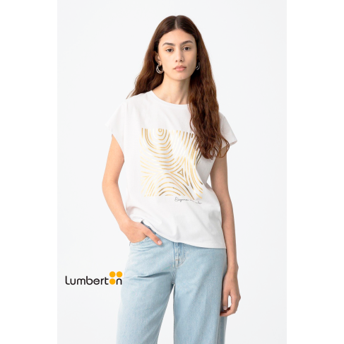 Camiseta algodón blanca...