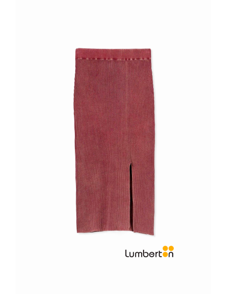 Falda punto tipo "tubo" color vino "burdeos" RAINEF