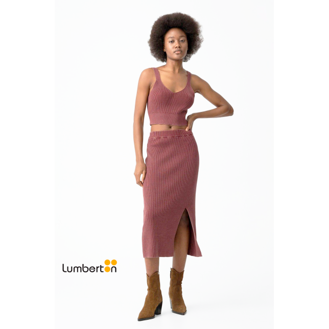 Falda punto tipo "tubo" color vino... Falda punto tipo "tubo" color vino...