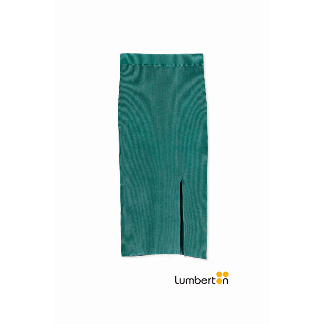 Falda punto tipo "tubo" color verde...