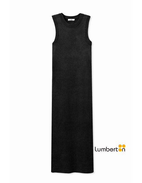 Vestido sencillo sin mangas color negro HALIAN