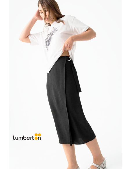 Falda midi apertura lateral GREENYN