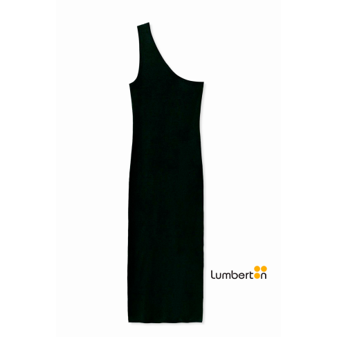 Vestido negro básico largo...