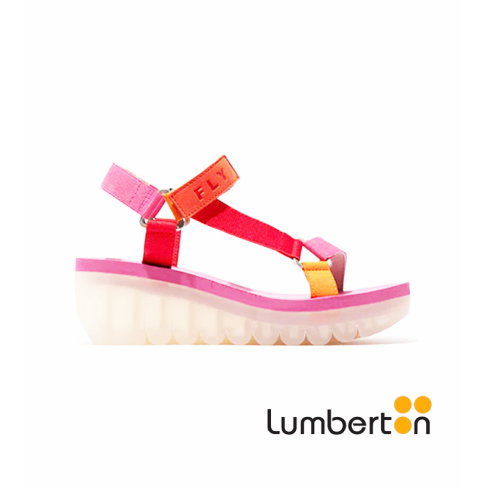 Sandalia de velcro rosa YEFAR
