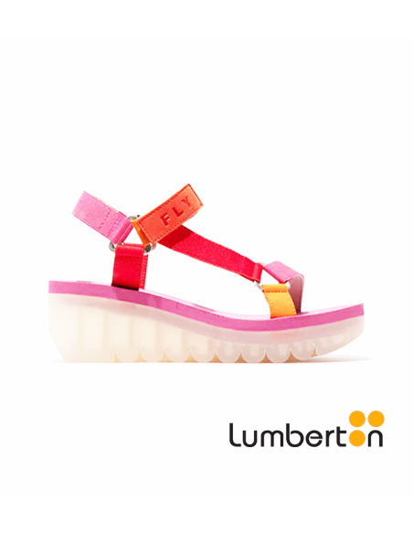 Sandalia de velcro rosa YEFAR