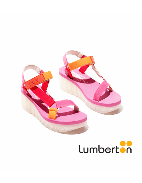 Sandalia de velcro rosa YEFAR