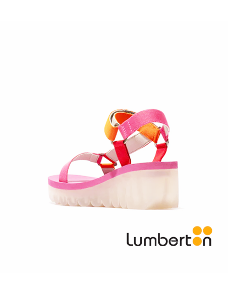 Sandalia de velcro rosa YEFAR