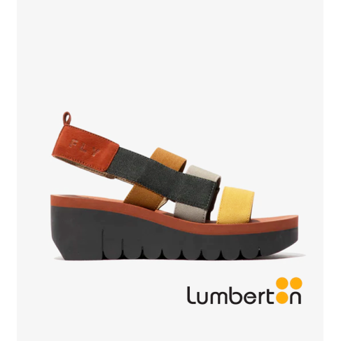 Sandalia multicolor tres...