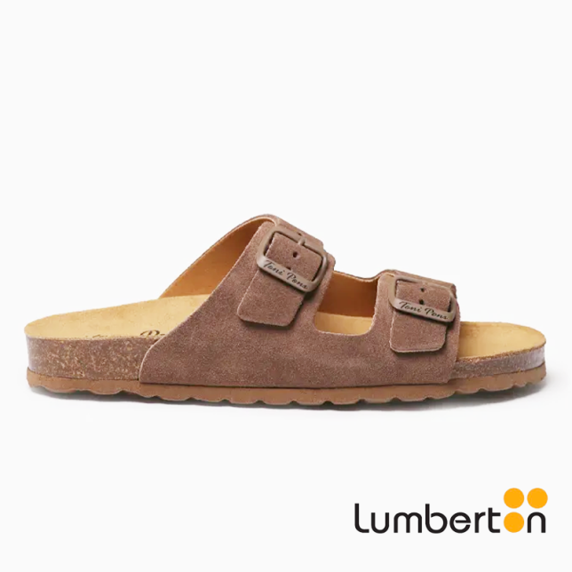 Sandalia marrón oscuro + Hebilla GHANAM