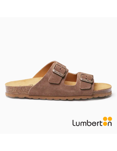 Sandalia marrón oscuro + Hebilla GHANAM