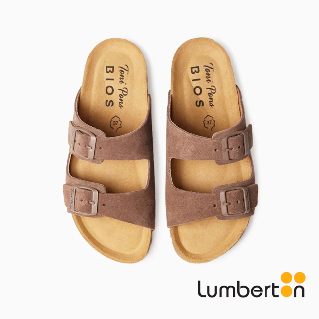 Sandalia marrón oscuro + Hebilla GHANAM