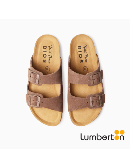 Sandalia marrón oscuro + Hebilla GHANAM