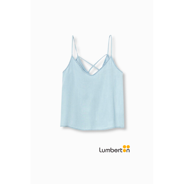 Top azul cielo de tirantes con escote...