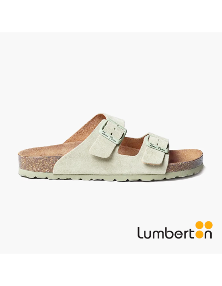 Sandalia verde oliva + hebilla GHANAV