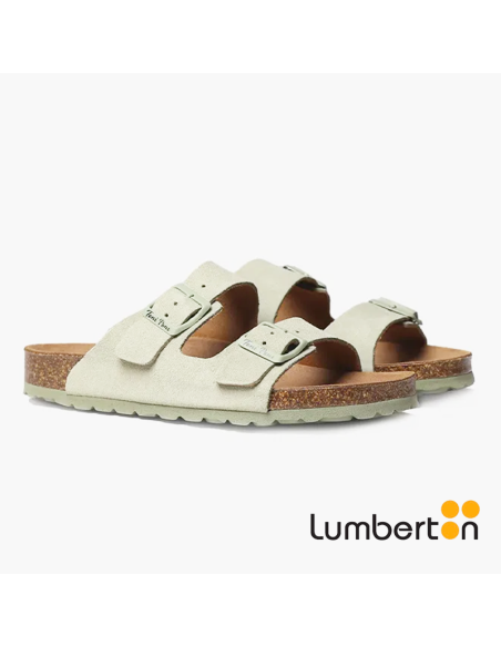 Sandalia verde oliva + hebilla GHANAV