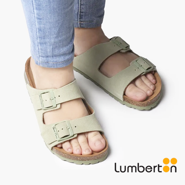 Sandalia verde oliva + hebilla GHANAV Sandalia verde oliva + hebilla GHANAV