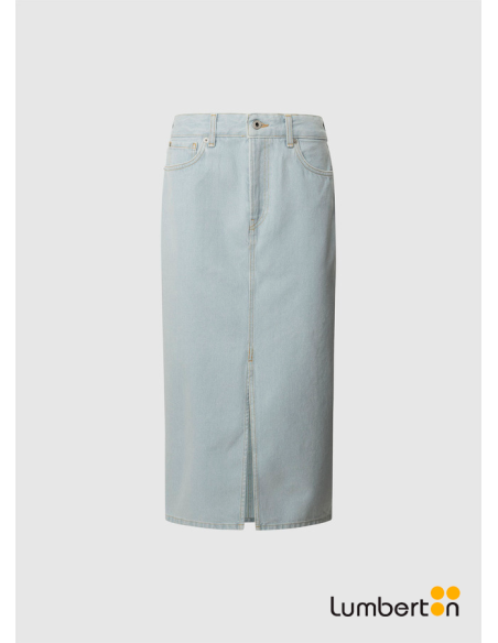 Falda midi Tejana azul claroMIDISKIR