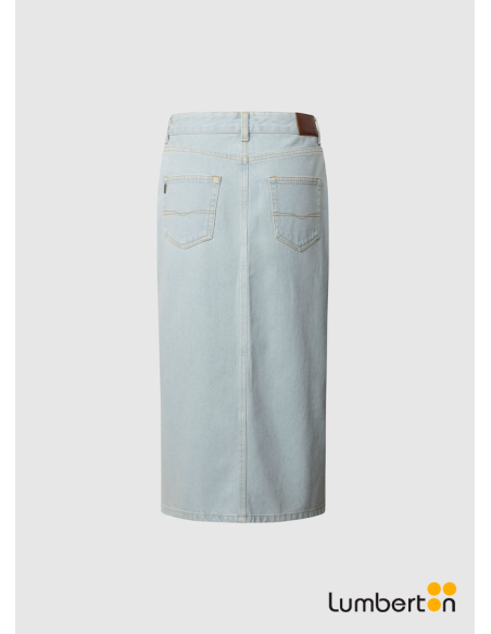 Falda midi Tejana azul claroMIDISKIR