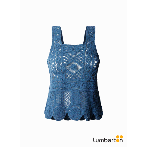 Top tirantes croché azulOLIVE