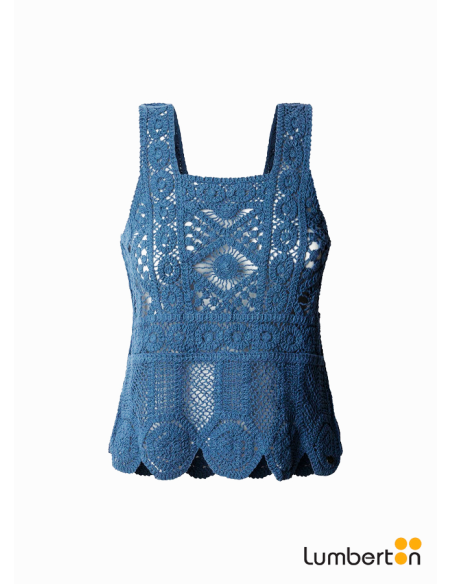 Top tirantes croché azulOLIVE