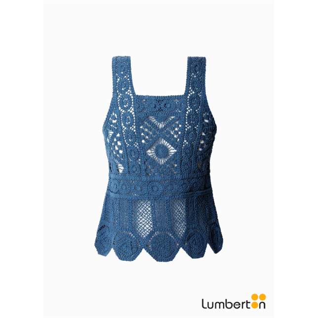 Top tirantes croché azulOLIVE