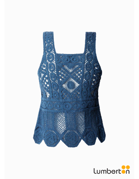Top tirantes croché azulOLIVE