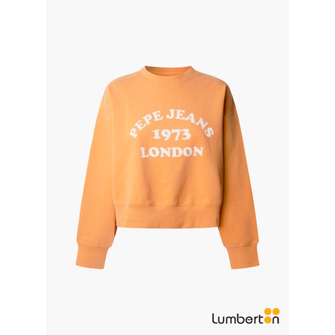 Sudadera naranja suave +...