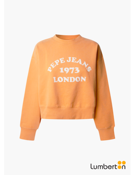 Sudadera naranja suave + logo letras grandesVENUS