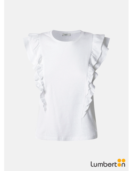 Camiseta blanca con volantesMILEY