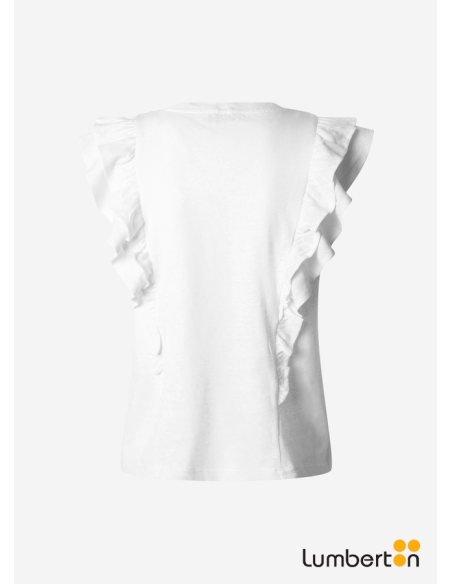 Camiseta blanca con volantesMILEY