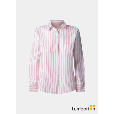Camisa blanca rayas finas...