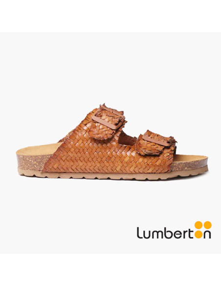 Sandalia camel + efecto roto GUAMM