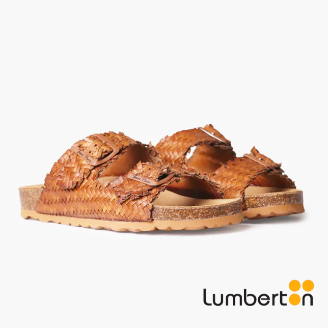 Sandalia camel + efecto roto GUAMM Sandalia camel + efecto roto GUAMM